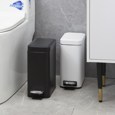 kopen Stylus Rolling Cover Type Pedal vuilnisbak Badkamer 5L vuilnisbak Voet bediend online vervaardiging