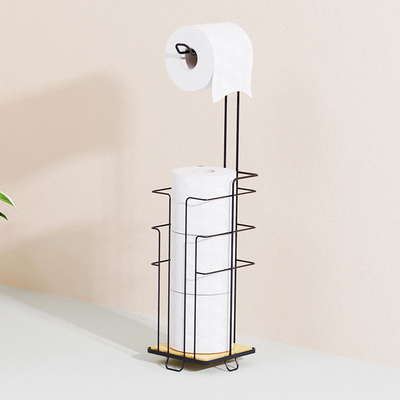 kopen Badkamer Metalen Verticaal Staande Toiletpapier Rollen Opbergplank 14,5*14,5*68cm online vervaardiging