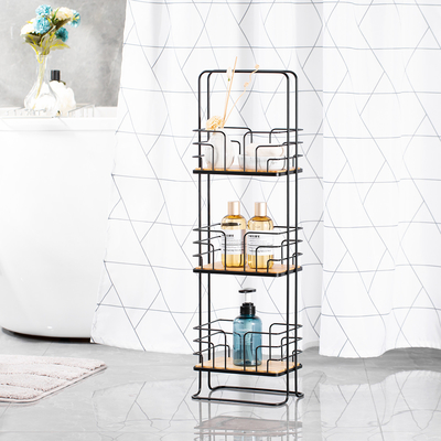 kopen Standend type Moderne badkamer douche Caddy 3 Tiers Metalen draad plank organisator online vervaardiging