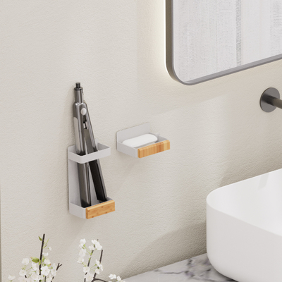 kopen Magnetische aantrekkingskracht douche rek badkamer organisator met zeep schotel Geen boren online vervaardiging