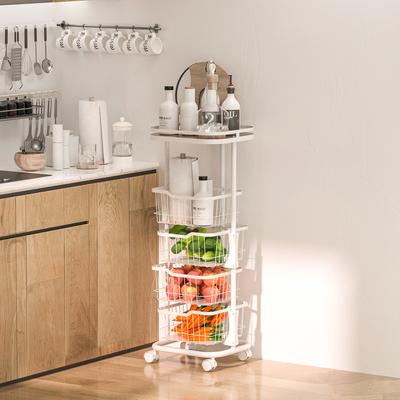 kopen Opvouwbaar ontwerp staal opslag trolley, 3 tier rollend nut wagen multifunctionele online vervaardiging