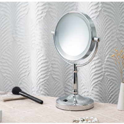 kopen Led licht make-up spiegel met 6 mm dikte en zilveren achtergrond online vervaardiging