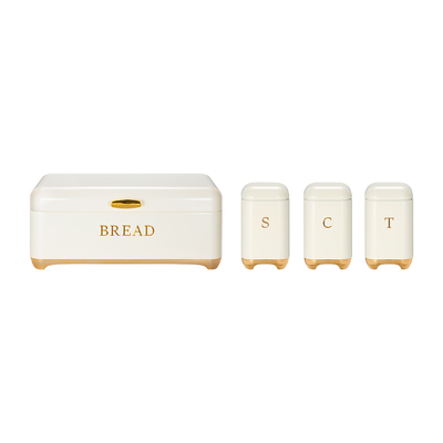 kopen Crown Series Metalen broodbak Set Thee blik koffieblik Keukenopslag Broodcontainers Keukenorganisator blik online vervaardiging