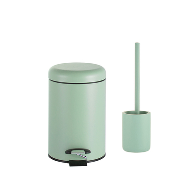 kopen Keuken Huishoudelijke bak deksel vuilnisbak met zachte dicht capaciteit 3L / 5L / 12L / 20L / 30L roestvrij staal voet pedaal structuur online vervaardiging