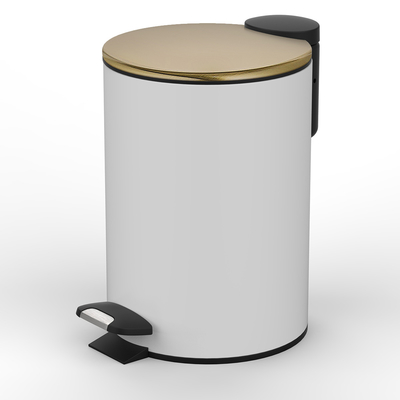kopen 3L/5L/8L/12L/20L/30L ronde vuilnisbak van roestvrij staal met voetpedaal en rollend deksel online vervaardiging