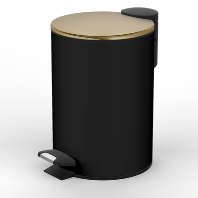 kopen Behoorlijke rollende dekking Voetpedaalbak 3L/5L/8L/12L/20L/30L roestvrijstalen vuilnisbak voor hygiënische afvalinzameling online vervaardiging