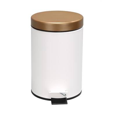 kopen Duurzame ronde vuilnisbak van roestvrij staal met voetpedaal en rollend deksel in maten 3L/5L/8L/12L/20L/30L online vervaardiging