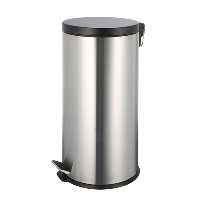 kopen Rolling Cover Foot Pedal Structure Roestvrij staal vuilnisbak 3L/5L/8L/12L/20L/30L SS Ronde blik voor eenvoudig afvalbeheer online vervaardiging