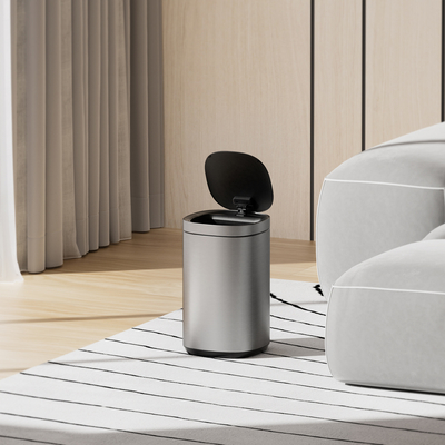 kopen Bewegingssensor Touchless Grote capaciteit Huishoudelijk roestvrij staal Smart Sensor Automatische vuilnisbak 30L accu aangedreven online vervaardiging