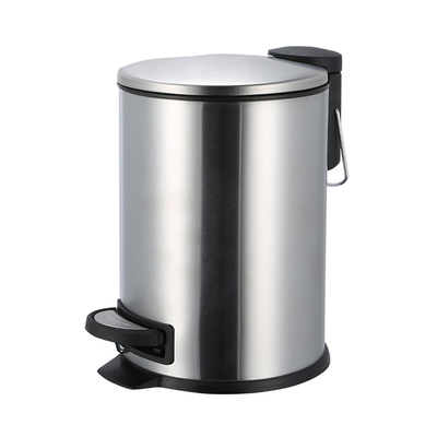 kopen Keuken Slaapkamer Huis Huishouden Pedal Bin Ronde roestvrijstalen vuilnisbak met dunne deksel OEM/ODM 3L/5L/12L/20L/30L online vervaardiging
