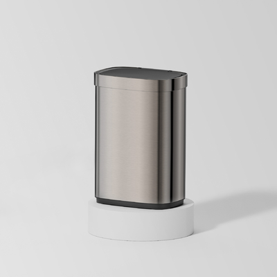 kopen Grote capaciteit Smart Sensor Bin voor Keuken roestvrij staal rechthoekige Beweging Sensor vuilnisbak online vervaardiging