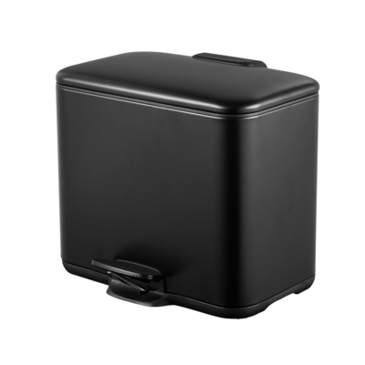 kopen Rectangular Recycling Household Garbage Can 3L*2 roestvrij staal Pedal Bin met rollend deksel type en makkelijk schoonmaken online vervaardiging