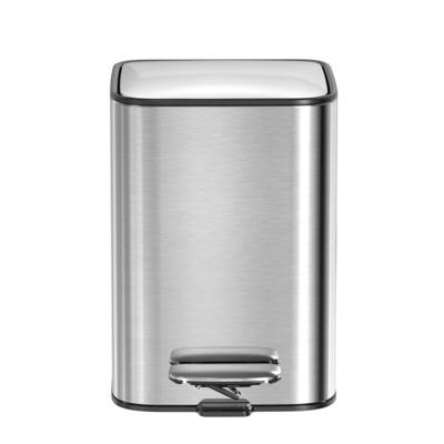 kopen 3L 5L roestvrij staal zacht dicht rechthoekig vuilnisbakje voor duurzame keuken badkamer kantoor badkamer Defender serie online vervaardiging