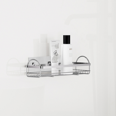 kopen roestvrij staal Gemakkelijk te installeren Wandgebouwde douche Caddy Ruimtebesparende organisator Rack voor Badkamer douche organisatoren online vervaardiging