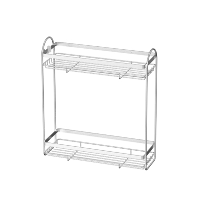 kopen 2 niveaus Gemakkelijk te installeren Wandgebouwde douche Caddy roestvrij staal organisator Rack voor badkamer online vervaardiging