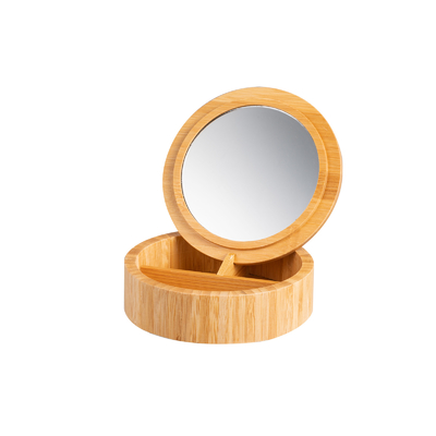 kopen Smart Touch Control make-up spiegel met bamboe sieraden opslagdoos online vervaardiging
