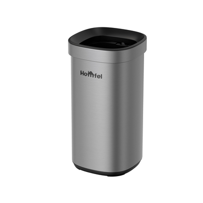 kopen Stylische rechthoekige open top vuilnisbak zonder deksel voor huishoudelijke opslag emmer 8L/12L/20L/30L online vervaardiging