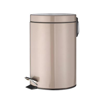 kopen 3L/5L/8L/12L/20L/30L Ronde roestvrijstalen pedaalbak met rollend deksel online vervaardiging
