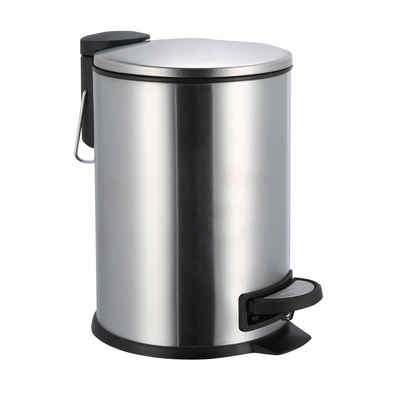 kopen Baby Care Room BSCI Huishoudelijke Pedal Bin Ronde roestvrijstalen vuilnisbak met dunne deksel vuilnisbak 3L/5L/12L/20L/30L online vervaardiging