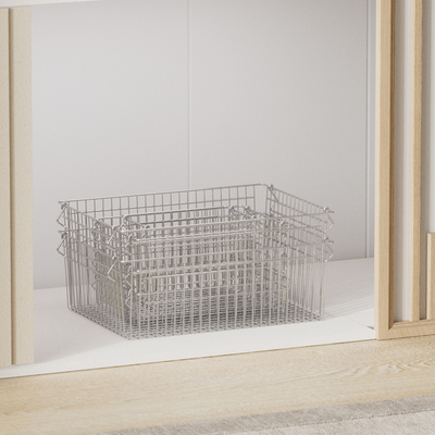 Stainless Steel Wire Mesh Storage Baskets voor slaapkamer organisatie