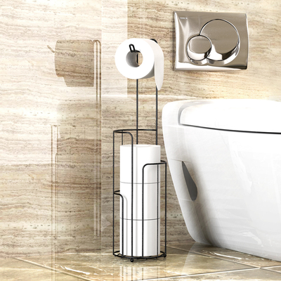 OEM ODM Acceptabele vrij staande papier dispenser met toiletdoek rol opslagplank