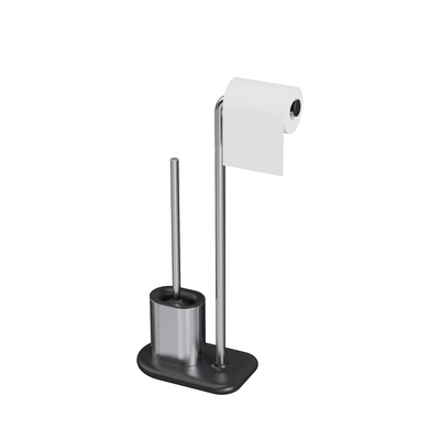 Badkamerpapierhouder van roestvrij staal Compact TPR Toiletborstelhouder SET