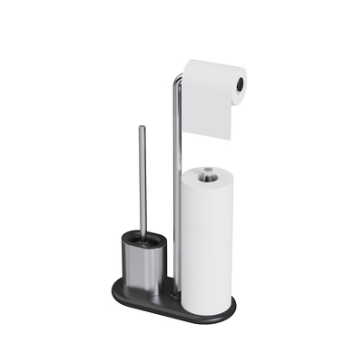 Staande Compacte Badkamerpapierhouder Duurzame TPR Toiletborstel Weefselhouder SET