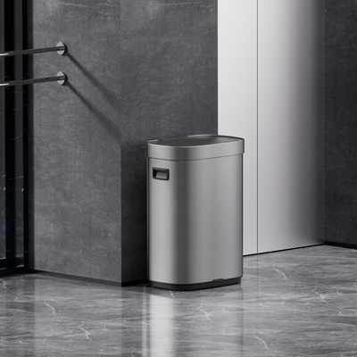 Huishoudelijke 65L Touchless Smart Sensor vuilnisbak voor kantoor Keuken Roestvrij staal Automatische vuilnisbak