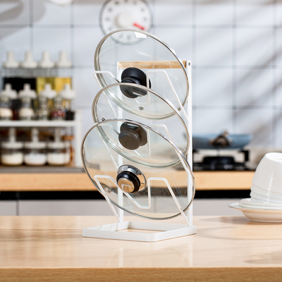 Keukenorganisator 3 Tier Keukengereedschap Hoofdplank Metalen Multifunctionele Pot Cover Rack Opberghouder