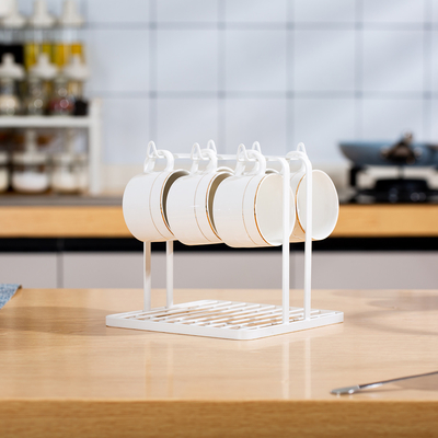 Keuken organisator mok rek keuken metaaldraad hangende koffie thee kop organisator haak koffie kop houder kop plank