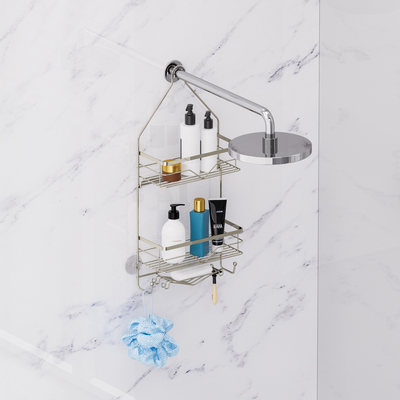 Badkamer organisator douche caddy hangende douche plank voor binnen douche geen boorrekken over douche hoofd badkamer rek
