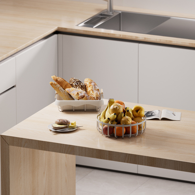 Eetmandjes voor het serveren Fruit Bowl Basket Storage Voor Keuken Tafel Metalen Draad Broodmandje