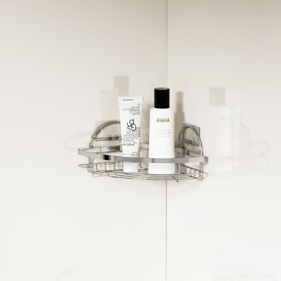 Gemakkelijk te installeren Wandgebouwde Douche Caddy Roestvrij staal Hoek Douche Rack Voor Badkamer