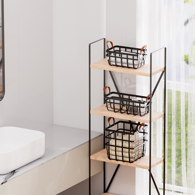 Gebruiksmateriaal opslag manden organisator containers voor huis kast pantry kast keuken koelkast fruit make-up metaal mand