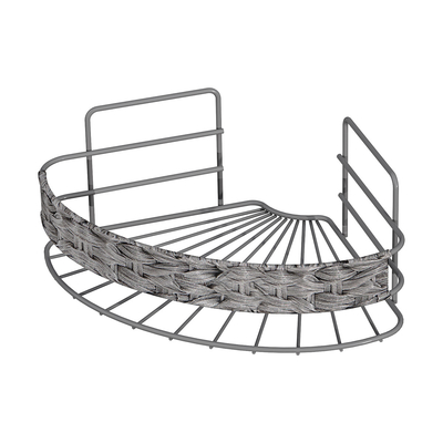 Geen boren Wand gemonteerd badkamer opslagrek WOVEN KASKET JEREN draad organisator PS Box Douche Caddy