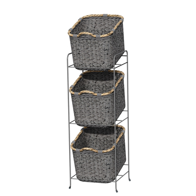 3 niveaus vrij staande badkamer opslagrek WOVEN basket ijzeren draad organisator douche caddy