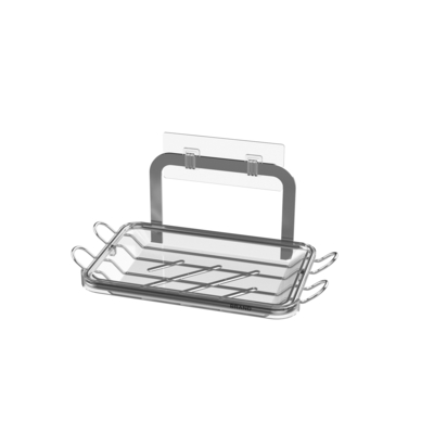 Multifunktioneel badkamer organisator Zuigbeker IJzerdraad Rack Roestvrij staal Geen boren Wand gemonteerde douche caddy