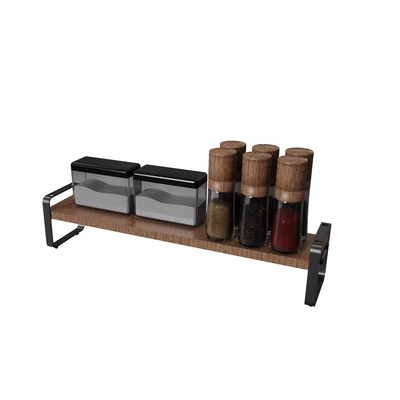 MDF Staande houten element Modern ontwerp Huishoudelijk multifunctioneel Stylish metalen keuken organisator