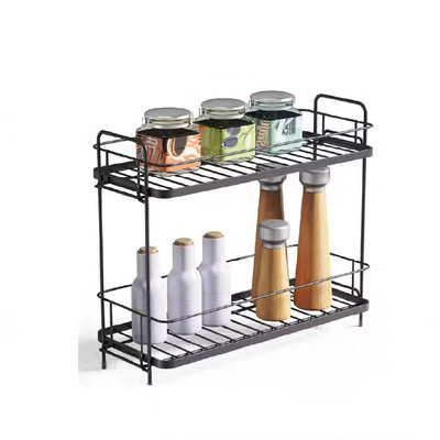 2 Tier Spice Rack Organisator Houder Keuken Racks opslag Metalen Rack Keuken Counter opslag Seizoen