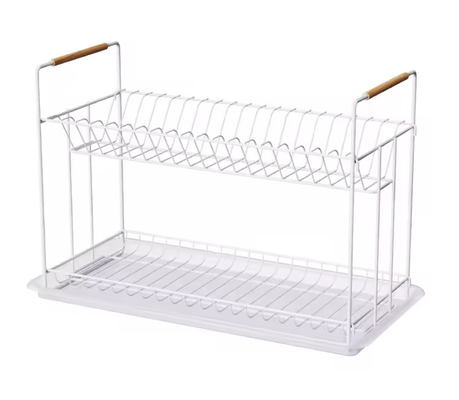 Multifunktioneel 2 tier schotel voor afwasbakken Keukenorganisator Wasbak droograk