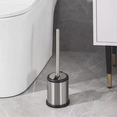 Een probleemloze badkamer schoonmaak ervaring met een zuinige roestvrijstalen wc borstel en automatische open houder