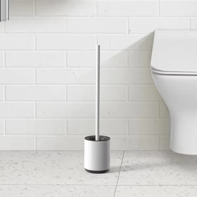 Roestvrij staal vingerprint toiletborstel voor huishoudelijk TPR badkamer schoonmaken