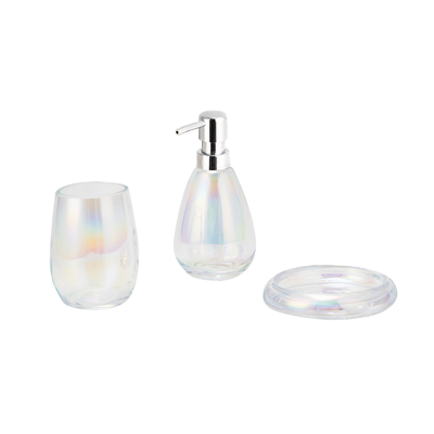 Kleurrijke schelpen Stijl Glas Zeep Foam Dispenser Tandborstel Houder Badkamer Accessoires Set