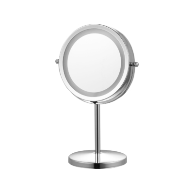 Touch Control Ronde metalen staande make-up spiegel met led lichten