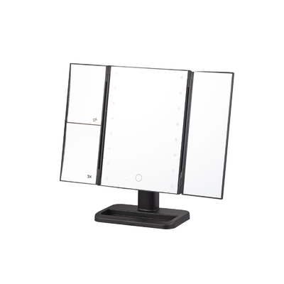 Opvouwbare rechthoekige LED make-up spiegel 5 mm 6 mm dikte