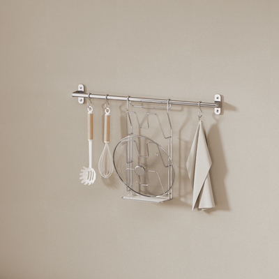 Keukenpot dekselhouder Muurtype Installatie Duurzame multifunctionele keuken organisator set