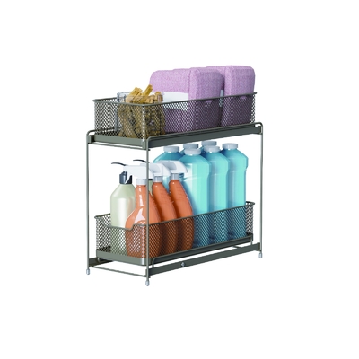 Onder de gootsteen organisator schuifmandje moderne badkamer opslagmandje combinatie van stijl en functie