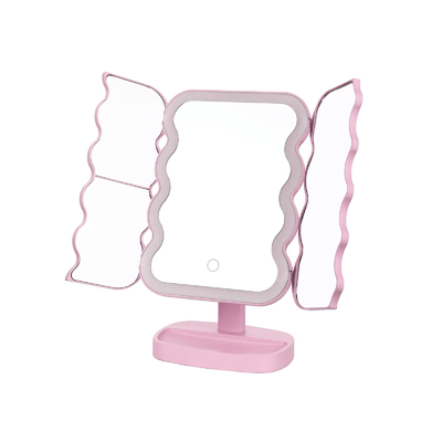 opvouwbaar Staande make-up spiegel met een vanity tray