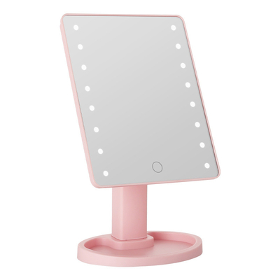Vrije staande rechthoekige toonbank led make-up spiegels met ijdelheid bak