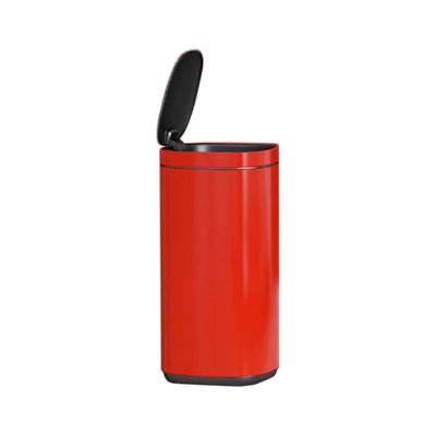 30L/40L/50L capaciteit Poedercoating Kantoor vuilnisbak met aanraakknop Duurzame knop open bak